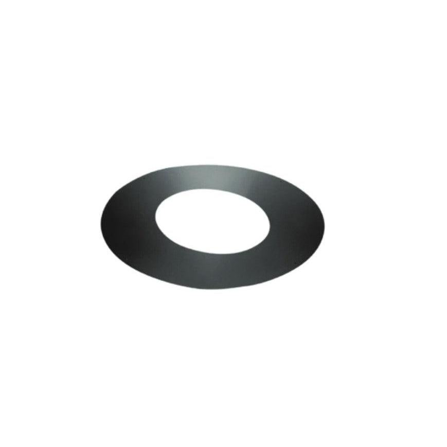 Majestic DuraTech 6" Black Galvalume Trim Collar for 10/12 - 12/12 Pitch Roof Support