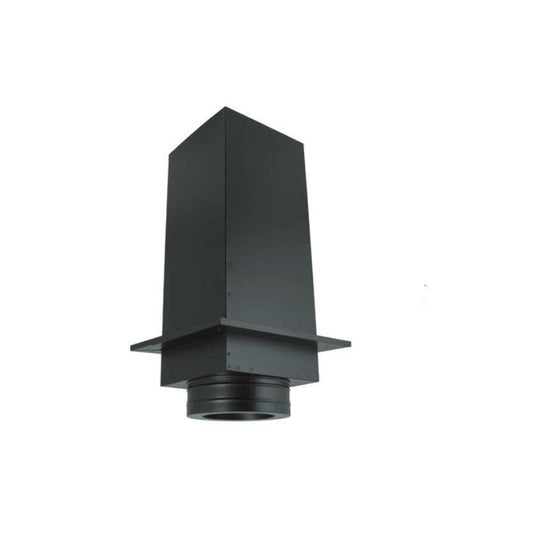 Majestic DuraTech 6" x 24" Black Reduced Clearance Square Ceiling Support Box