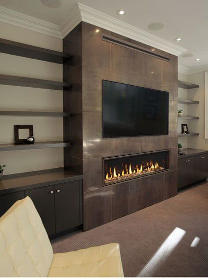 Majestic Echelon II 60" Linear Contemporary Direct Vent Natural Gas Fireplace With IntelliFire Touch Ignition System