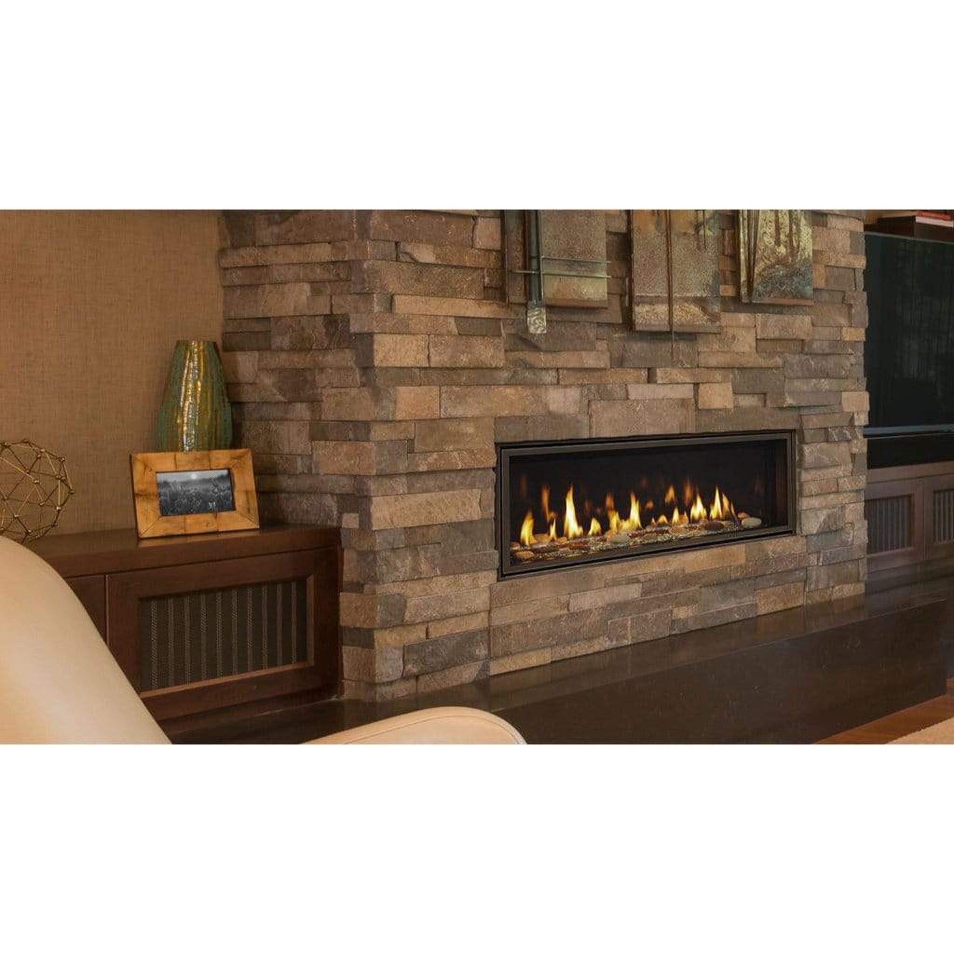 Majestic Echelon II 60" Linear Contemporary Direct Vent Natural Gas Fireplace With IntelliFire Touch Ignition System