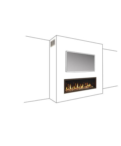 Majestic Echelon II 72" Linear Contemporary Direct Vent Natural Gas Fireplace With IntelliFire Touch Ignition System