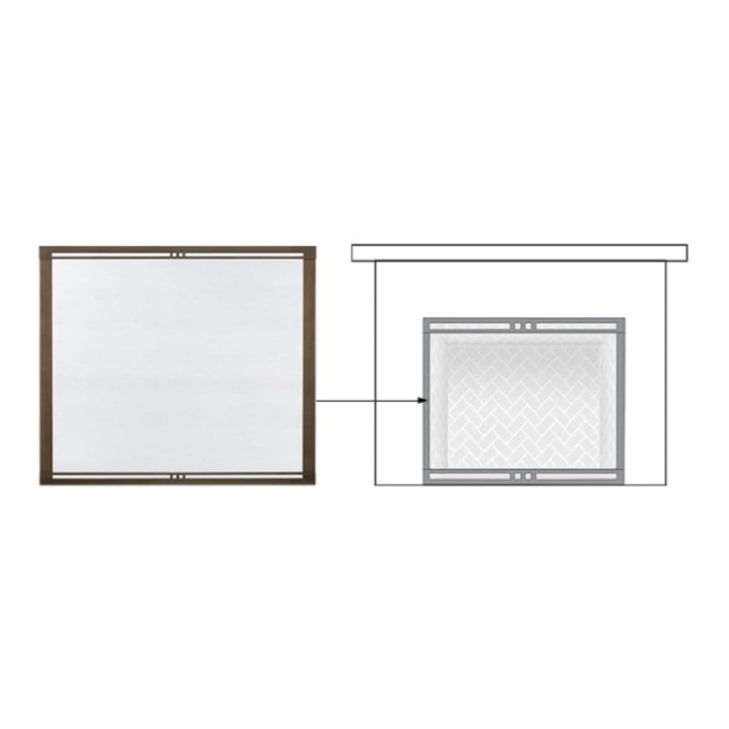 Majestic Bronze Firescreen Fronts for Marquis II 36" Gas Fireplace