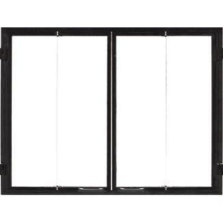 Majestic Black Bi-Fold Glass Door for Ashland Radiant 50" Wood Burning Fireplace