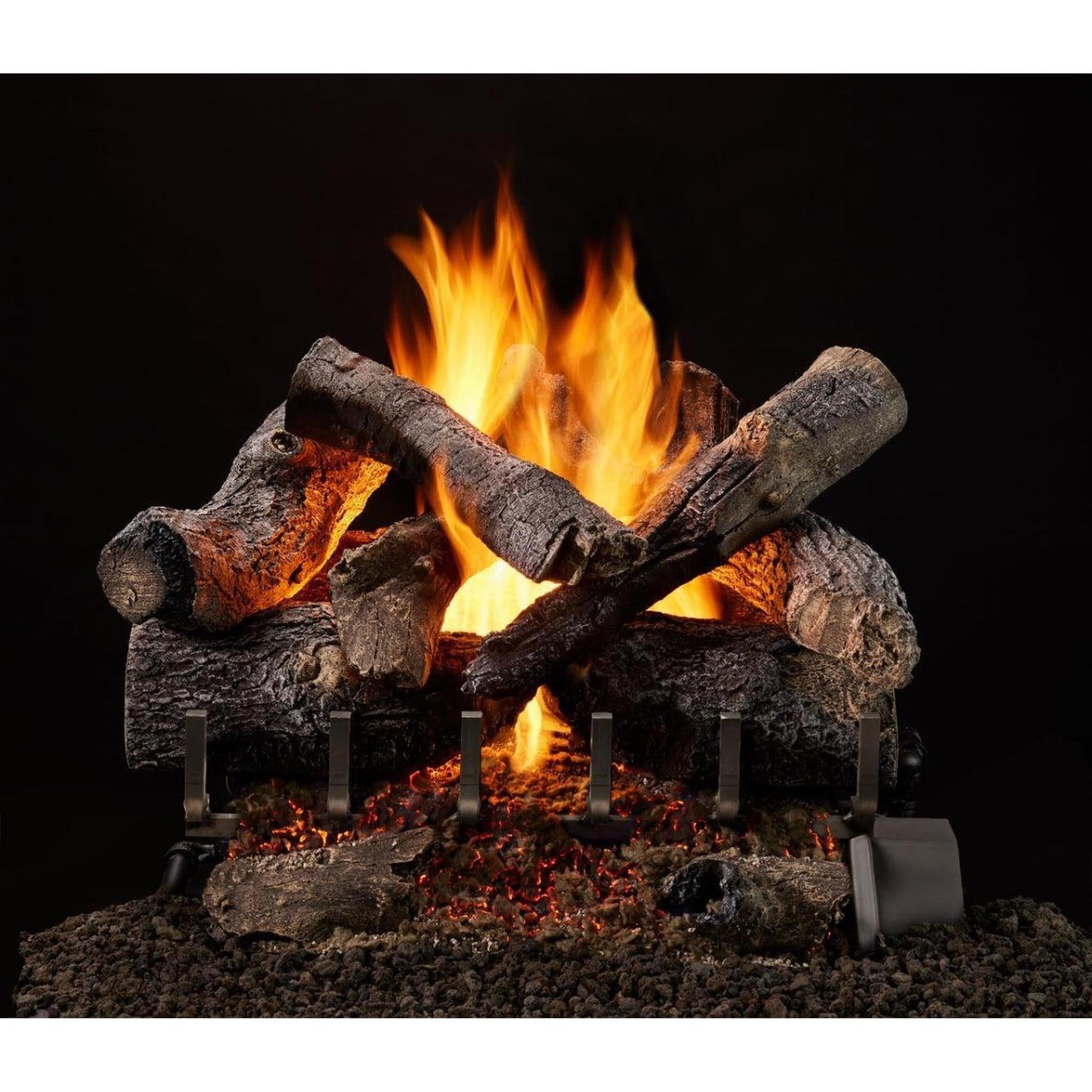Majestic Grand Oak 18" 9-Piece 2-Tier Vented Gas Log Set