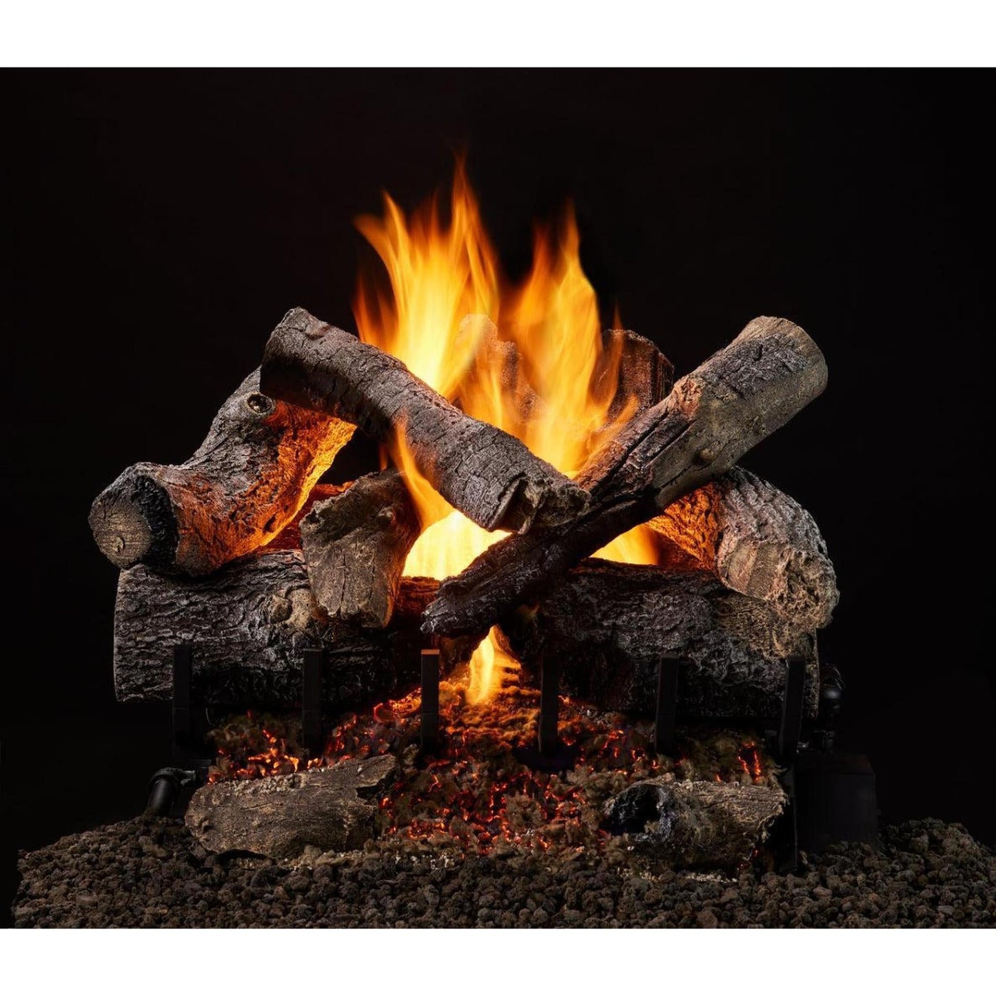 Majestic Grand Oak 18" 9-Piece 2-Tier Vented Gas Log Set