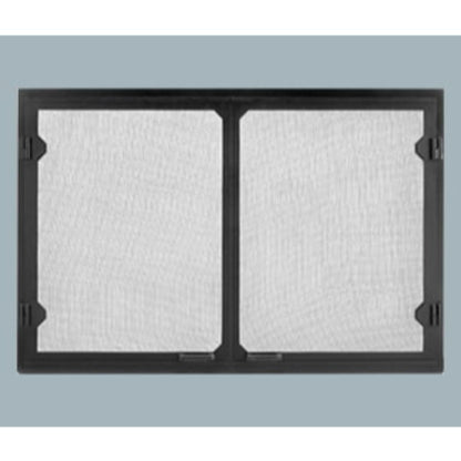 Majestic Grand Vista Black Cabinet Style Mesh Doors for Biltmore 50" Wood Burning Fireplace
