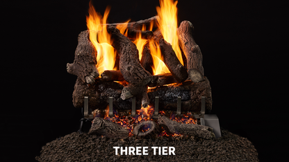 Majestic Heritage Oak 24" 14-Piece 3-Tier Vented Gas Log Set