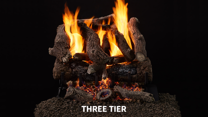 Majestic Heritage Oak 24" 14-Piece 3-Tier Vented Gas Log Set