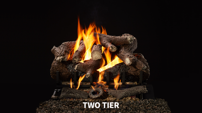 Majestic Heritage Oak 30" 14-Piece 2-Tier Vented Gas Log Set