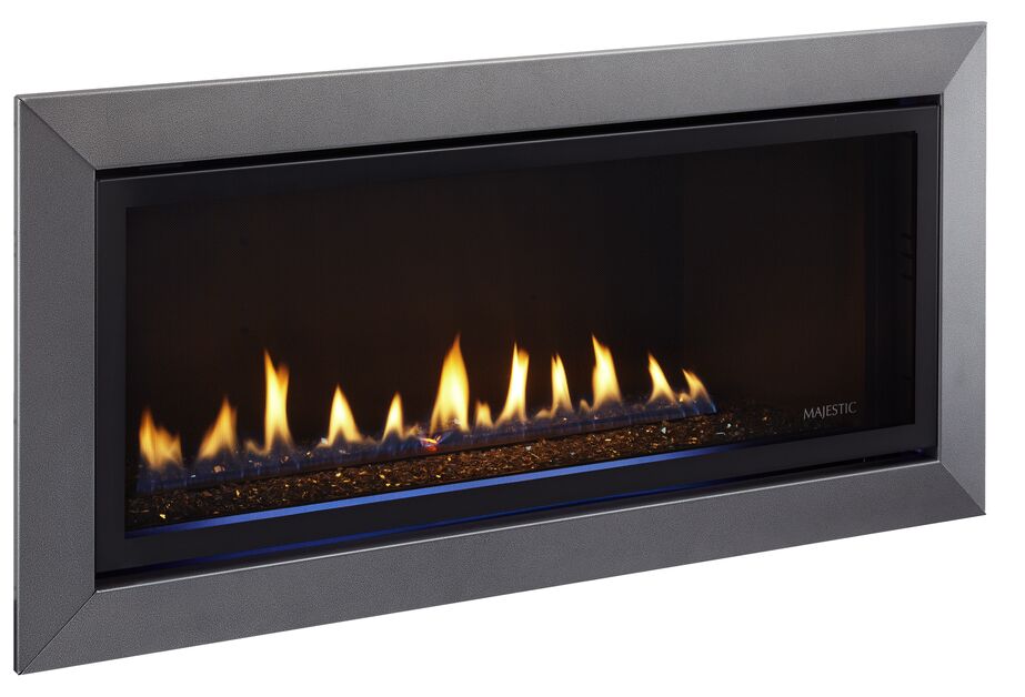 Majestic Jade 42" Linear Contemporary Direct Vent Natural Gas Fireplace With IntelliFire Touch Ignition System