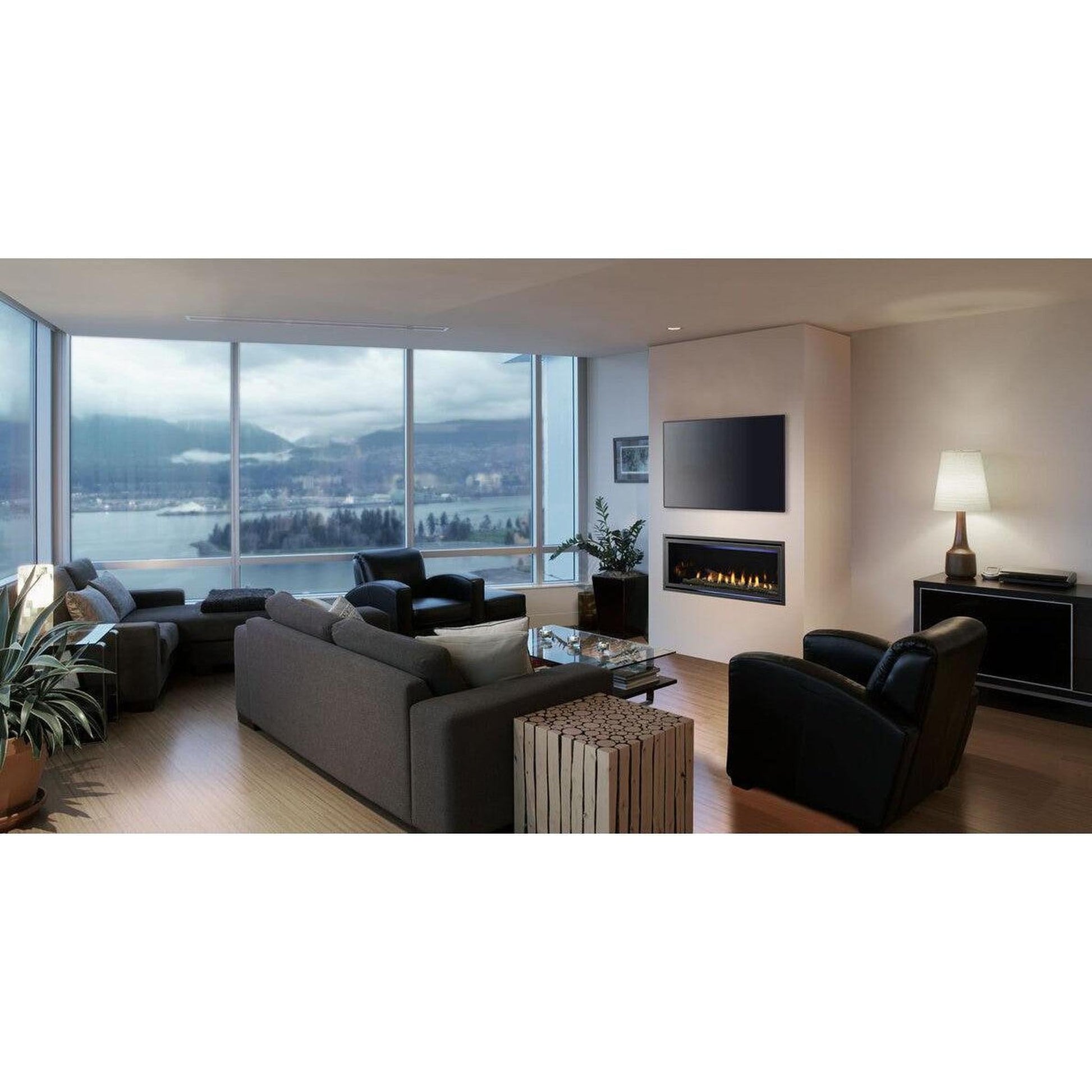 Majestic Jade 42" Linear Contemporary Direct Vent Propane Gas Fireplace With IntelliFire Touch Ignition System