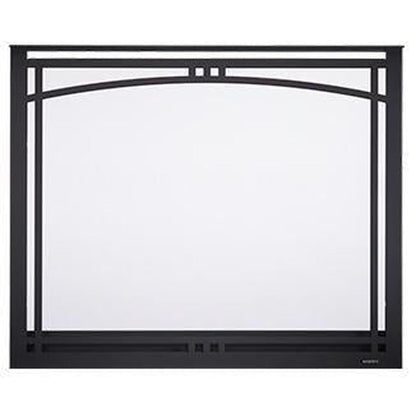 Majestic Manor 39" Black Arched Overlap Fit Front With ClearVue Mesh for Meridian Series 36" Gas Fireplaces