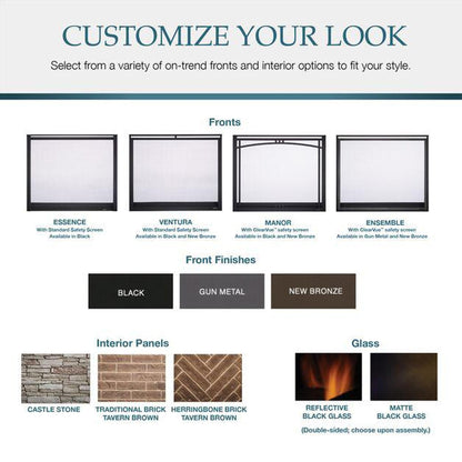 Majestic Meridian 36" Traditional Top/Rear Direct Vent Propane Gas Fireplace With IntelliFire Touch ignition System