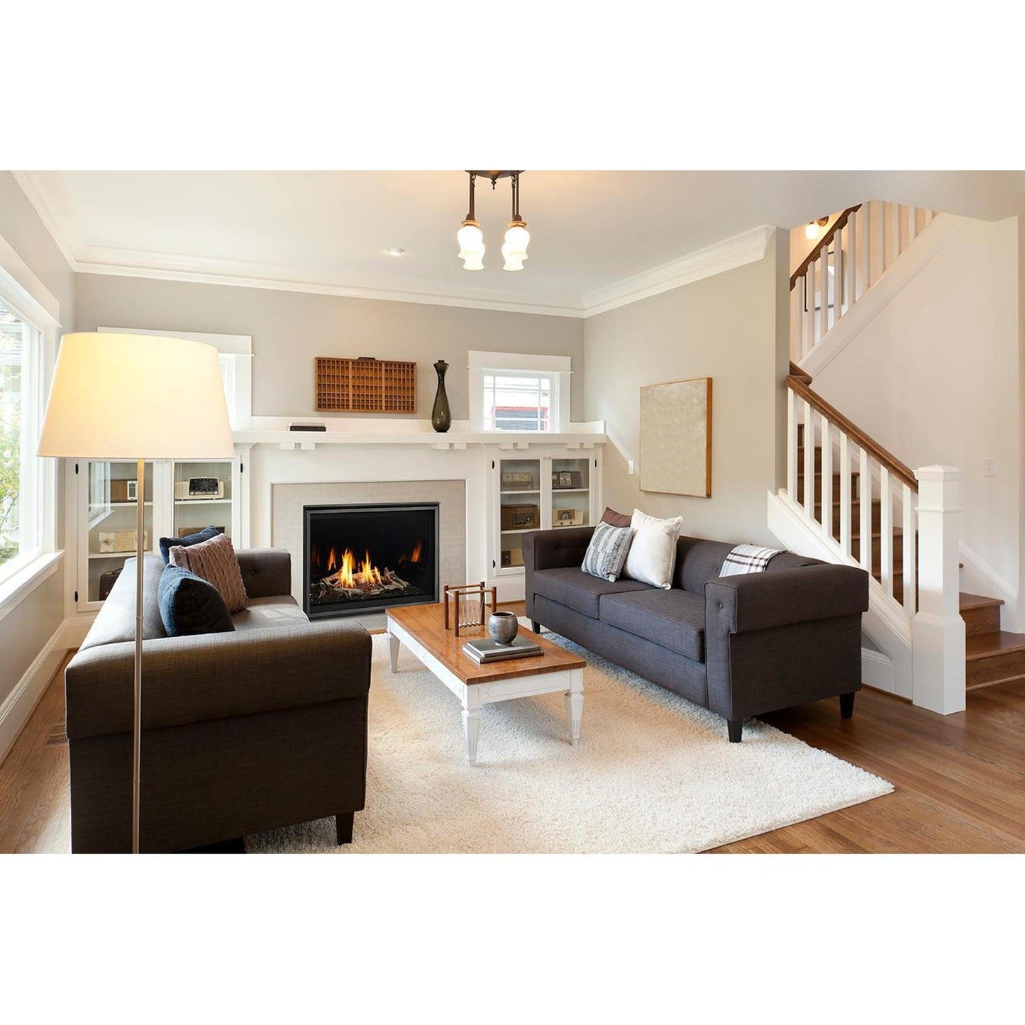 Majestic Meridian 42" Traditional Top/Rear Direct Vent Natural Gas Fireplace With IntelliFire Touch Ignition System