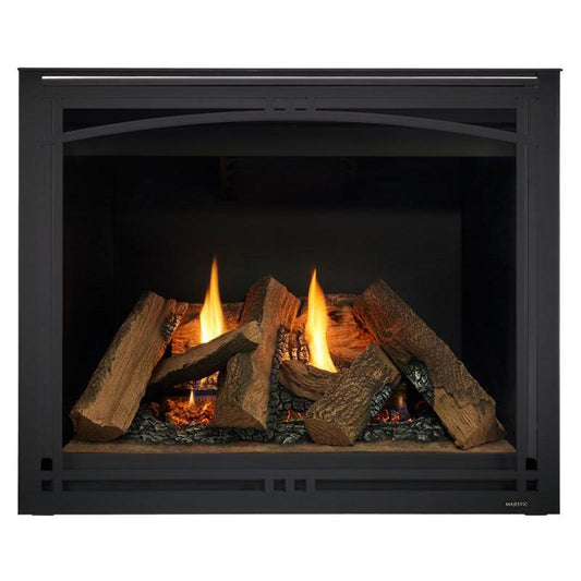 Majestic Meridian 42" Traditional Top/Rear Direct Vent Propane Gas Fireplace With IntelliFire Touch Ignition System