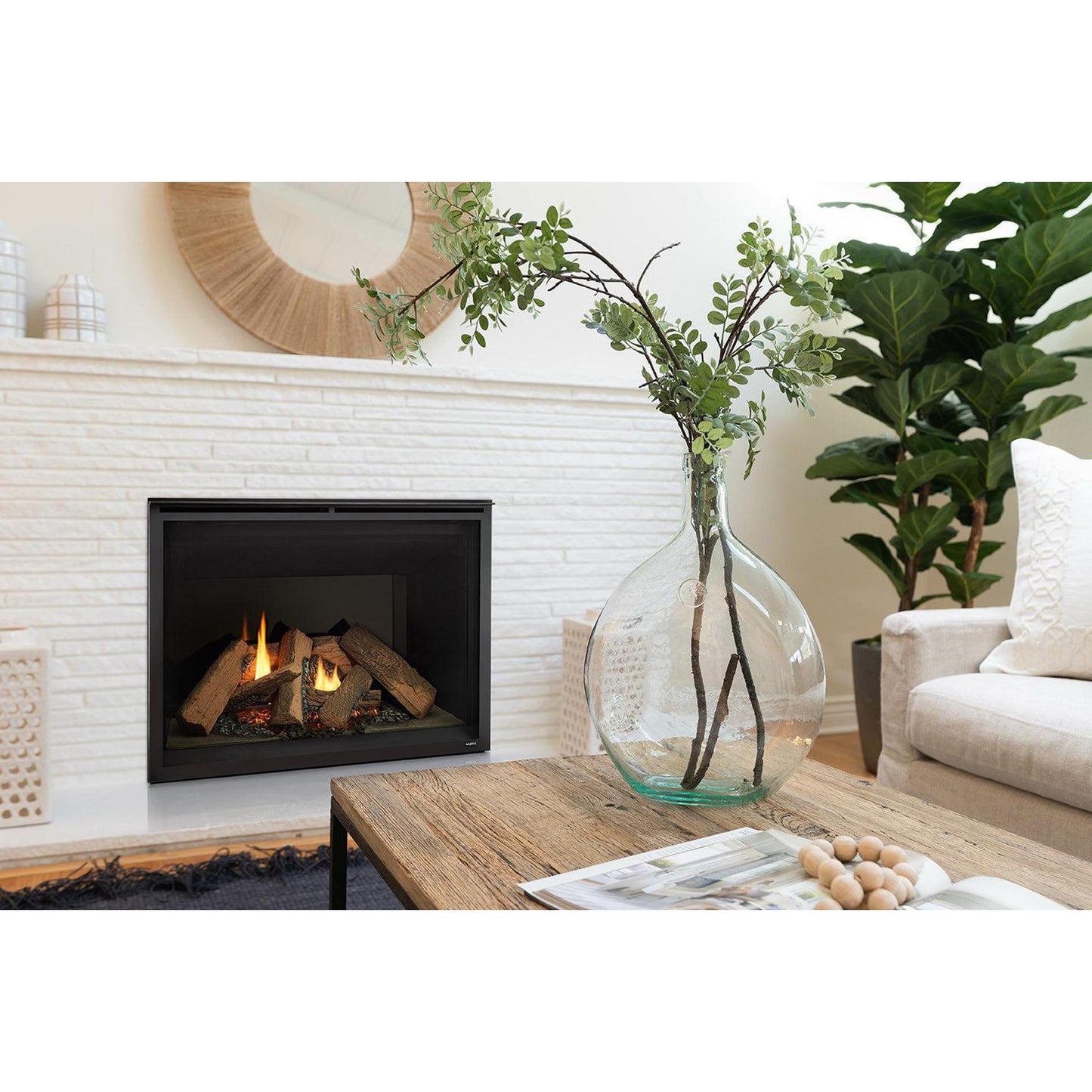 Majestic Meridian Platinum 42" Traditional Top/Rear Direct Vent Natural Gas Fireplace With IntelliFire Touch ignition System