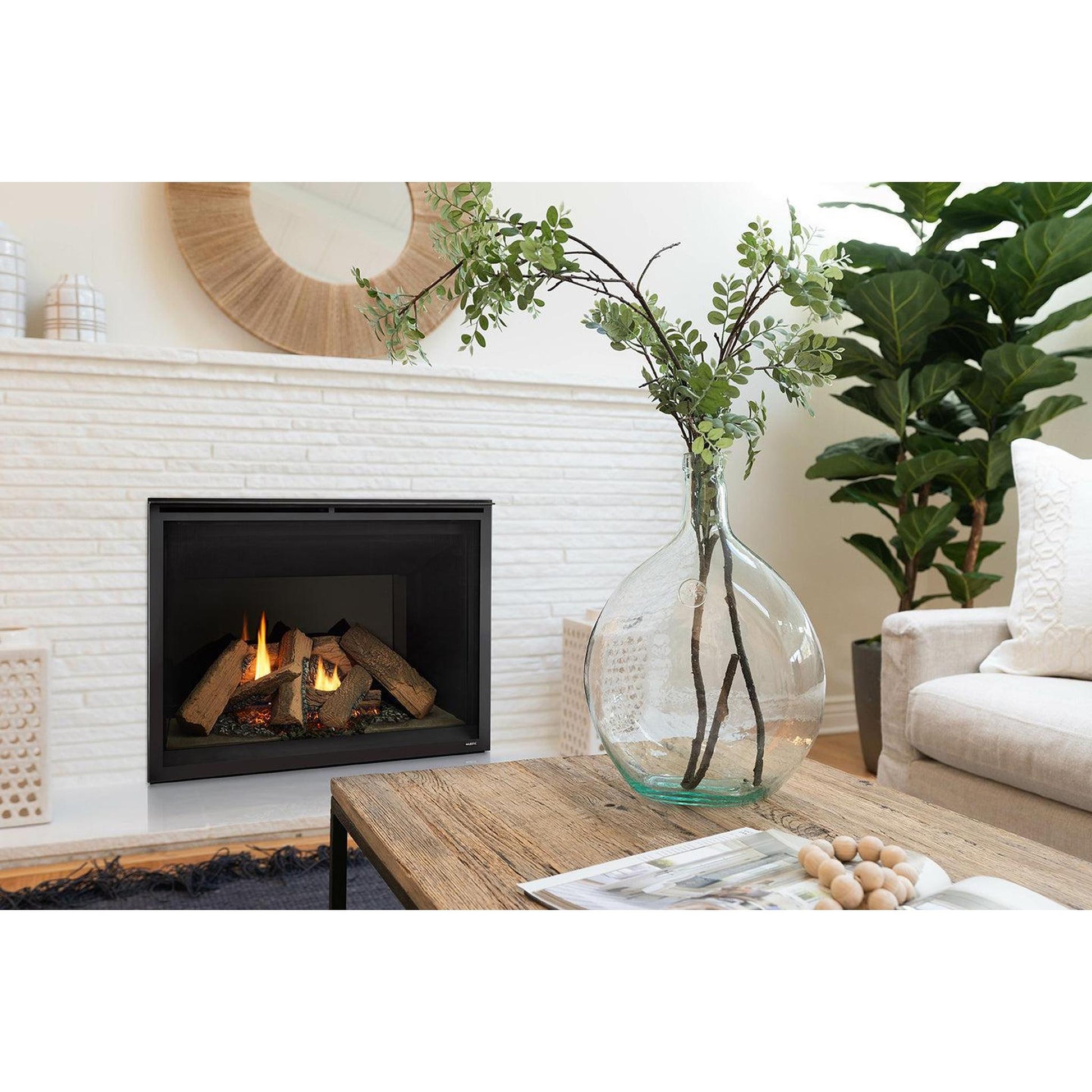 Majestic Meridian Platinum 42" Traditional Top/Rear Direct Vent Propane Gas Fireplace With IntelliFire Touch ignition System