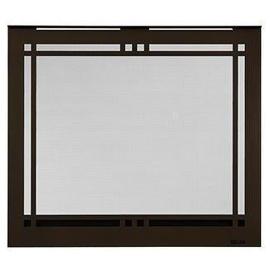 Majestic New Bronze Contemporary Rectangular Door for Quartz Platinum 36" Gas Fireplace