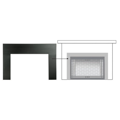 Majestic On Site Customizable Metal Surround for Jasper, Ruby and Trilliant Gas Fireplace Inserts