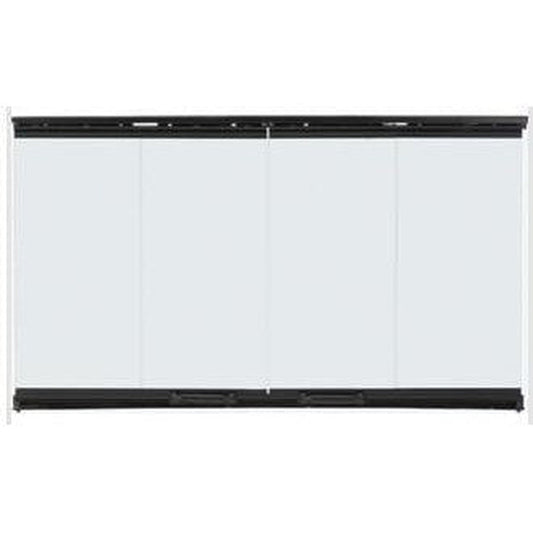 Majestic Original Bi-Fold Glass Doors With Black Trim for Biltmore 36" Wood Burning Fireplace
