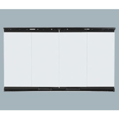 Majestic Original Bi-Fold Glass Doors With Stainless Steel Trim for Sovereign 42" Wood Burning Fireplace