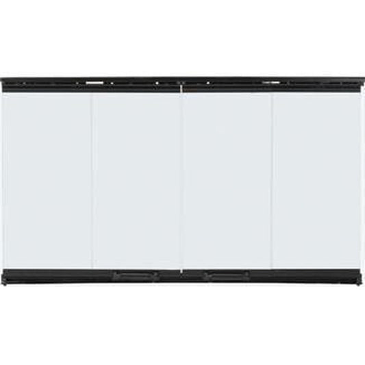 Majestic Original Bi-Fold Glass Doors With Black Trim for Sovereign 36" Wood Burning Fireplace