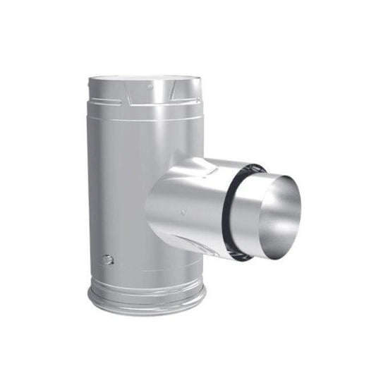 Majestic PelletVent Pro 3" Adapter Tee With Clean-Out Tee Cap
