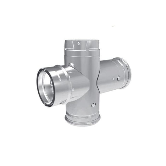 Majestic PelletVent Pro 3" Double Tee With Clean-Out Tee Cap