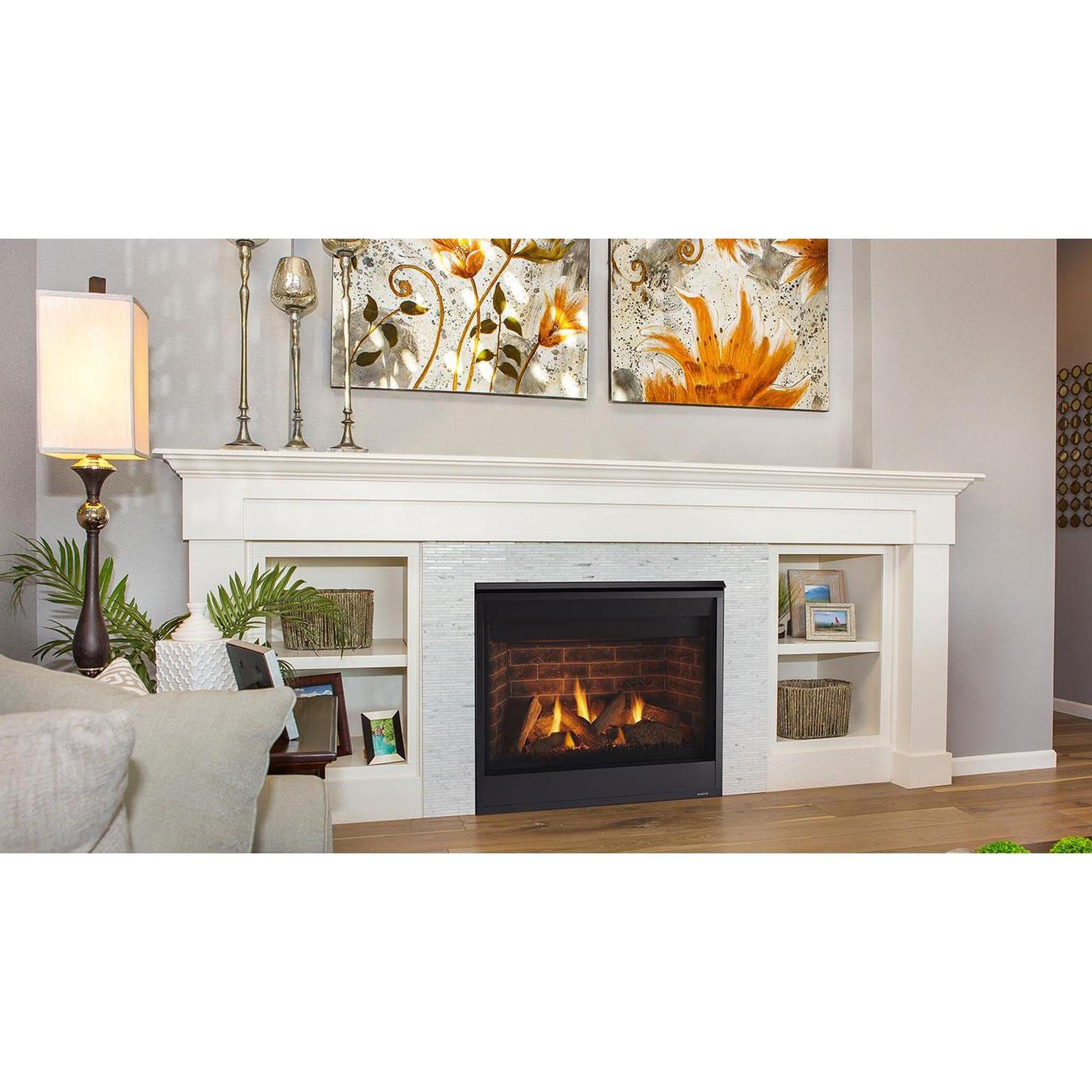 Majestic Quartz 42" Traditional Top/Rear Direct Vent Propane Gas Fireplace With IntelliFire Touch Ignition System