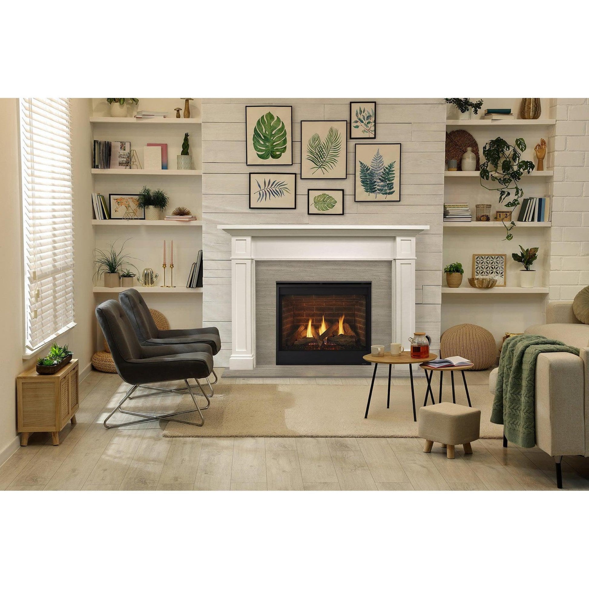Majestic Quartz Platinum 36" Traditional Top/Rear Direct Vent Natural Gas Fireplace With IntelliFire Touch Ignition System