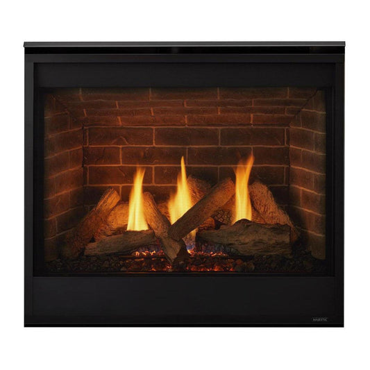 Majestic Quartz Platinum 36" Traditional Top/Rear Direct Vent Propane Gas Fireplace With IntelliFire Touch Ignition System