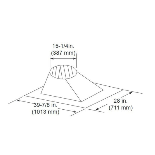 Majestic RF571 7/12 - 12/12 Pitch Roof Flashing for SL1100 and SL400 Series Pipe