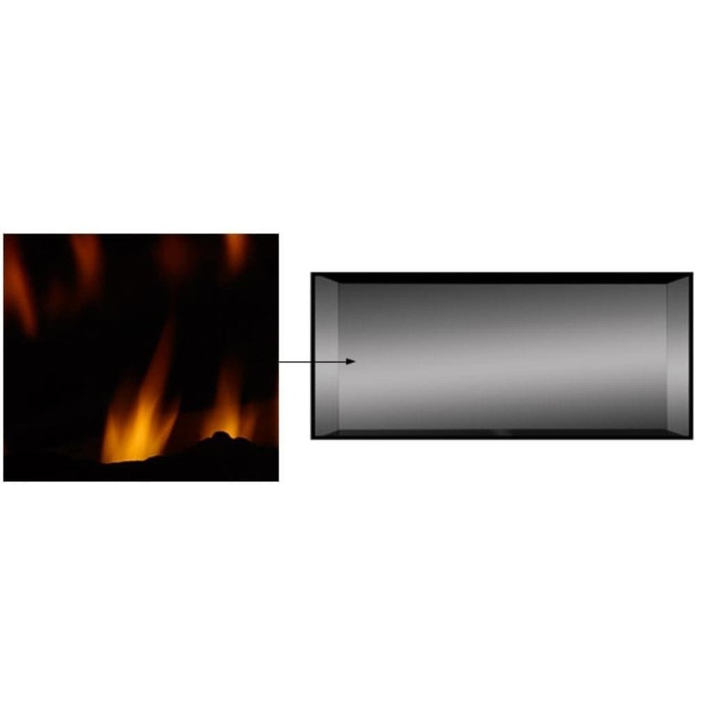 Majestic Reflective Black Ceramic Glass Liner Kit for Echelon II See-Through Fireplace