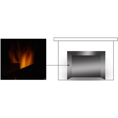 Majestic Reflective Black Glass Interior Panels for Quartz Platinum 36" Gas Fireplace