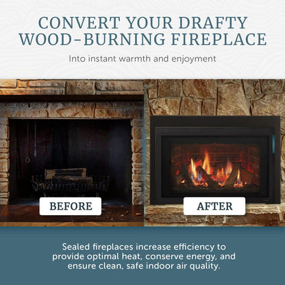 Majestic Ruby 25" Traditional Direct Vent Propane Gas Fireplace Insert With IntelliFire Touch Ignition System