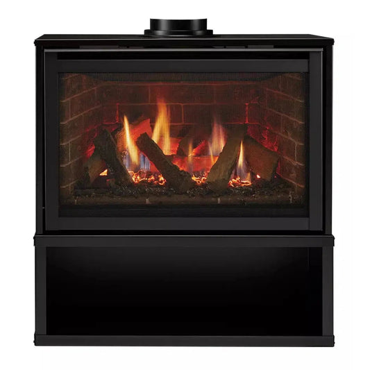 Majestic Ruby 30" Traditional Direct Vent Freestanding Propane Gas Fireplace With Steel Cabinet and IntelliFire Touch Ignition System