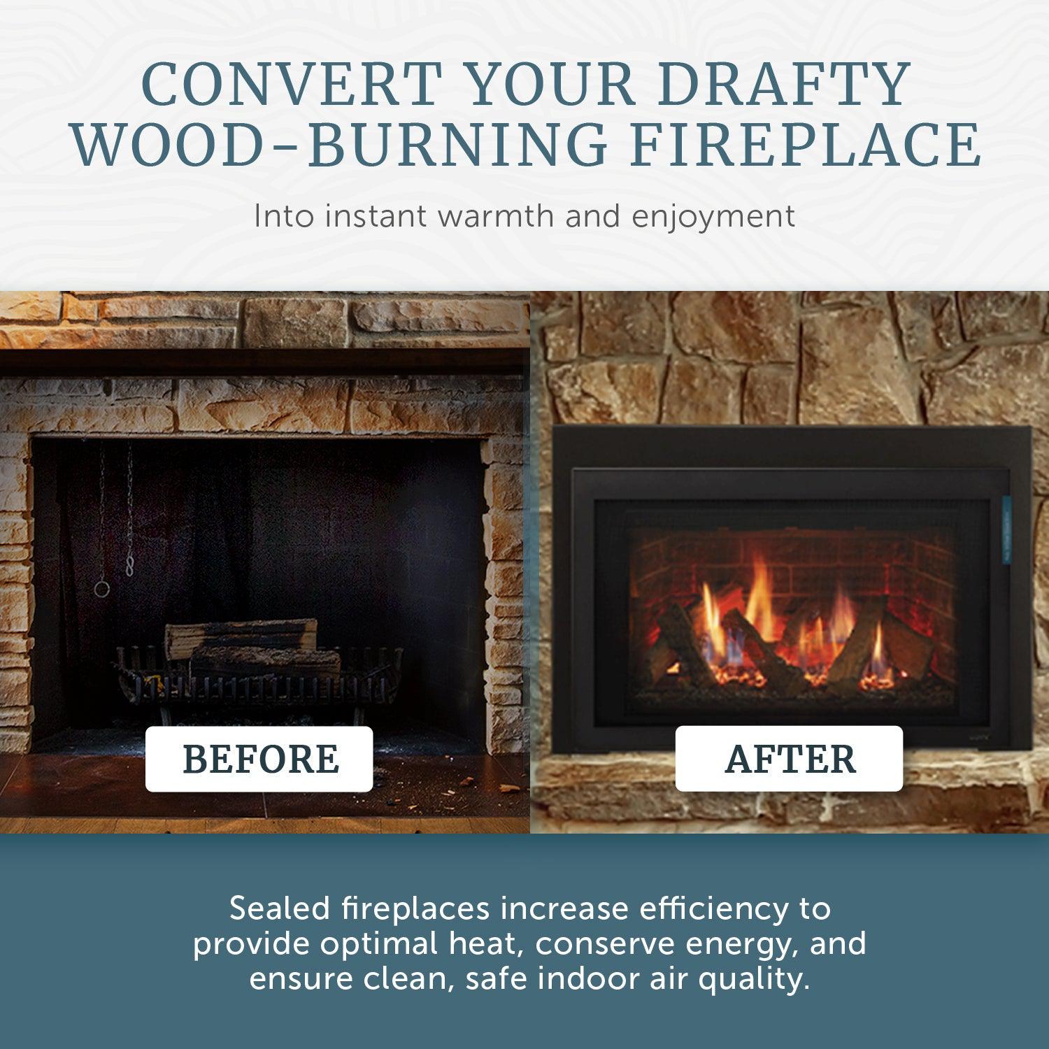 Majestic Ruby 30" Traditional Direct Vent Propane Gas Fireplace Insert With IntelliFire Touch Ignition System