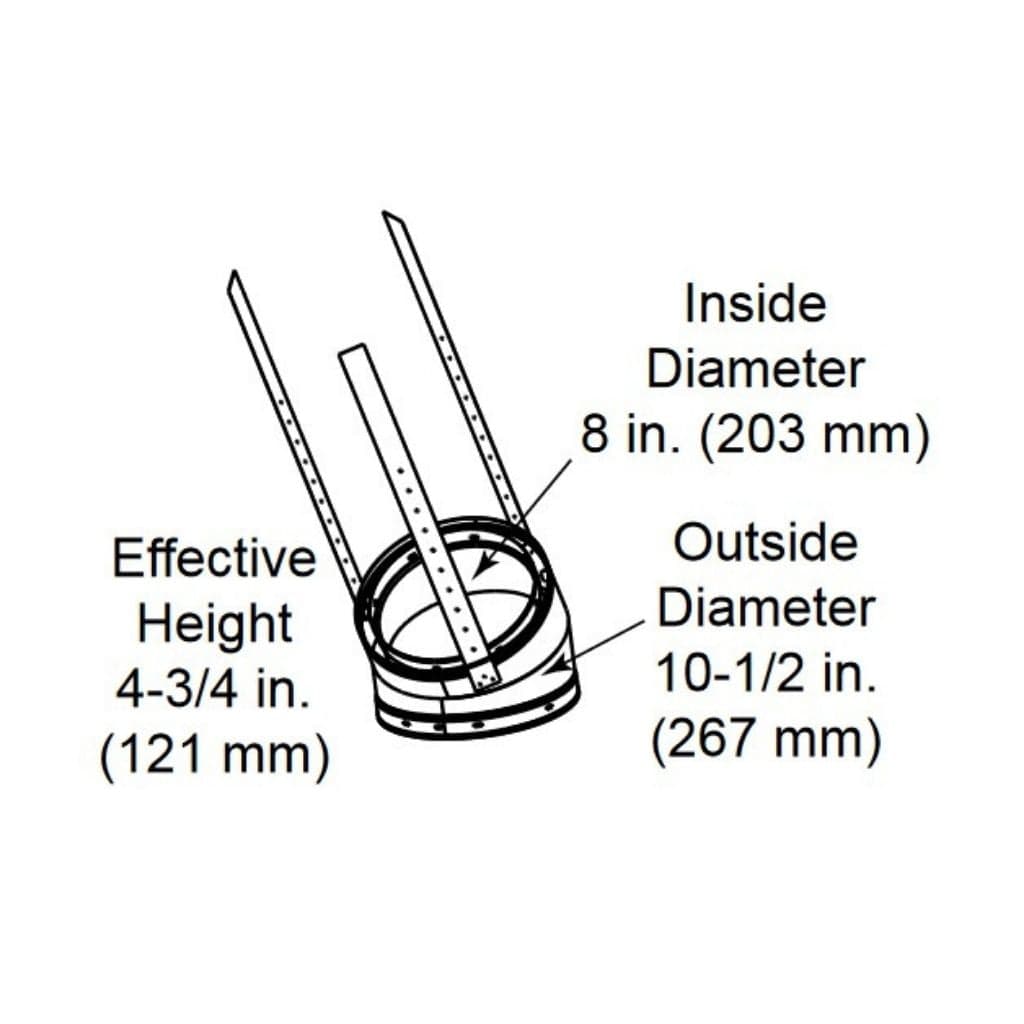 Majestic SL330 30 Degree Offset and Return Elbow for SL300 Series Pipe