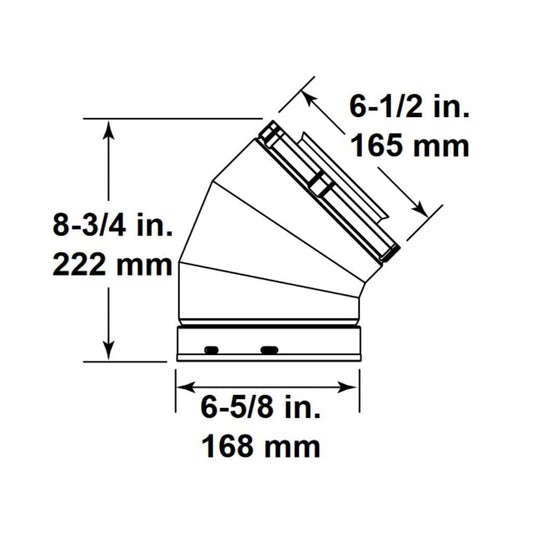 Majestic SLP45 45 Degree Elbow