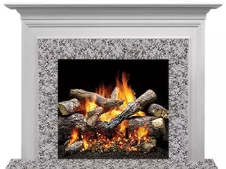 Majestic Select Series Richland A 44" Primed MDF Transitional Style Flush Wood Fireplace Mantel With Custom New Gray Stain Color