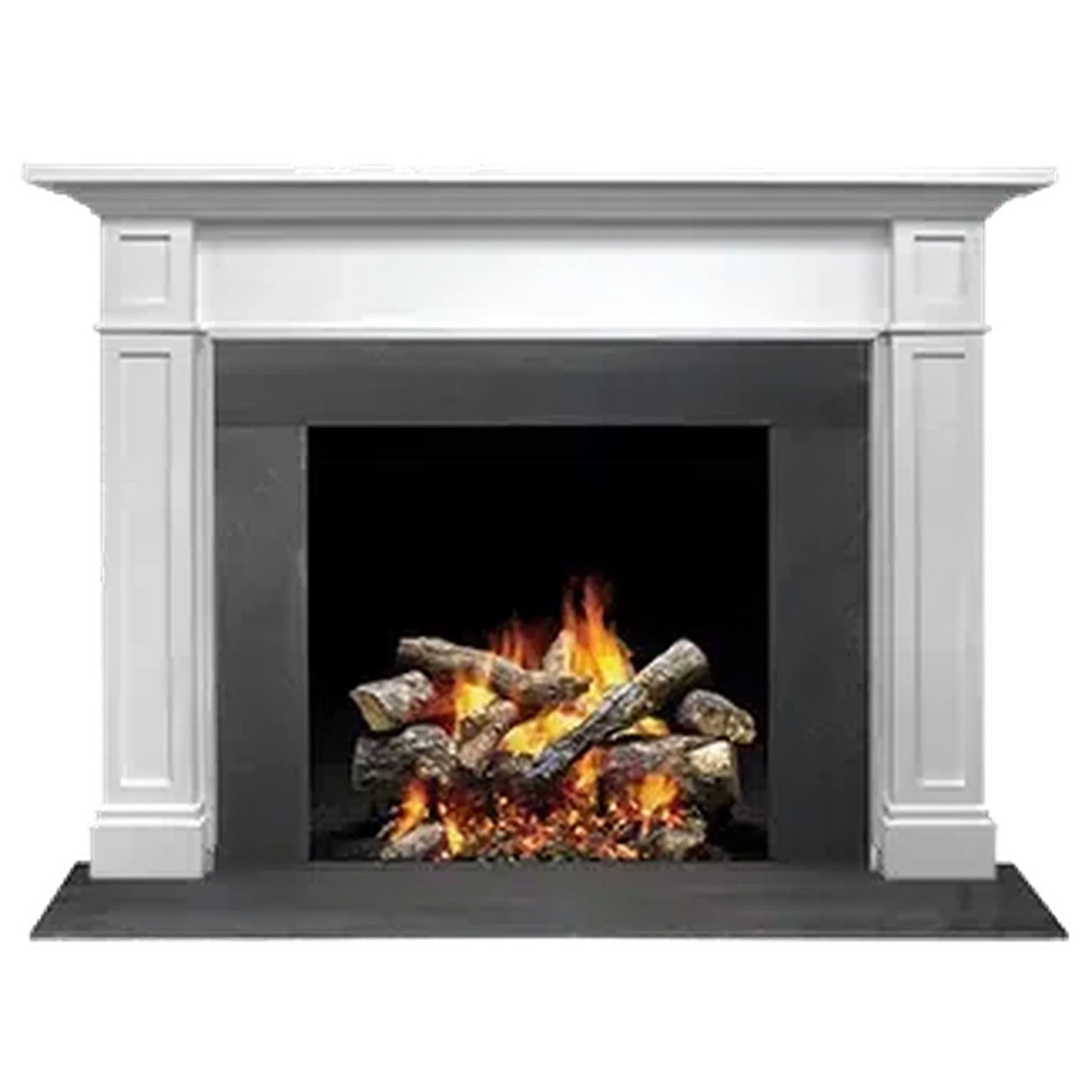 Majestic Signature Series Acadia A 44" Primed MDF Traditional Style Flush Wood Fireplace Mantel With Custom New Gray Stain Color