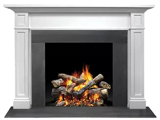Majestic Signature Series Acadia C 53" Primed MDF Traditional Style Flush Wood Fireplace Mantel With Custom New Gray Stain Color