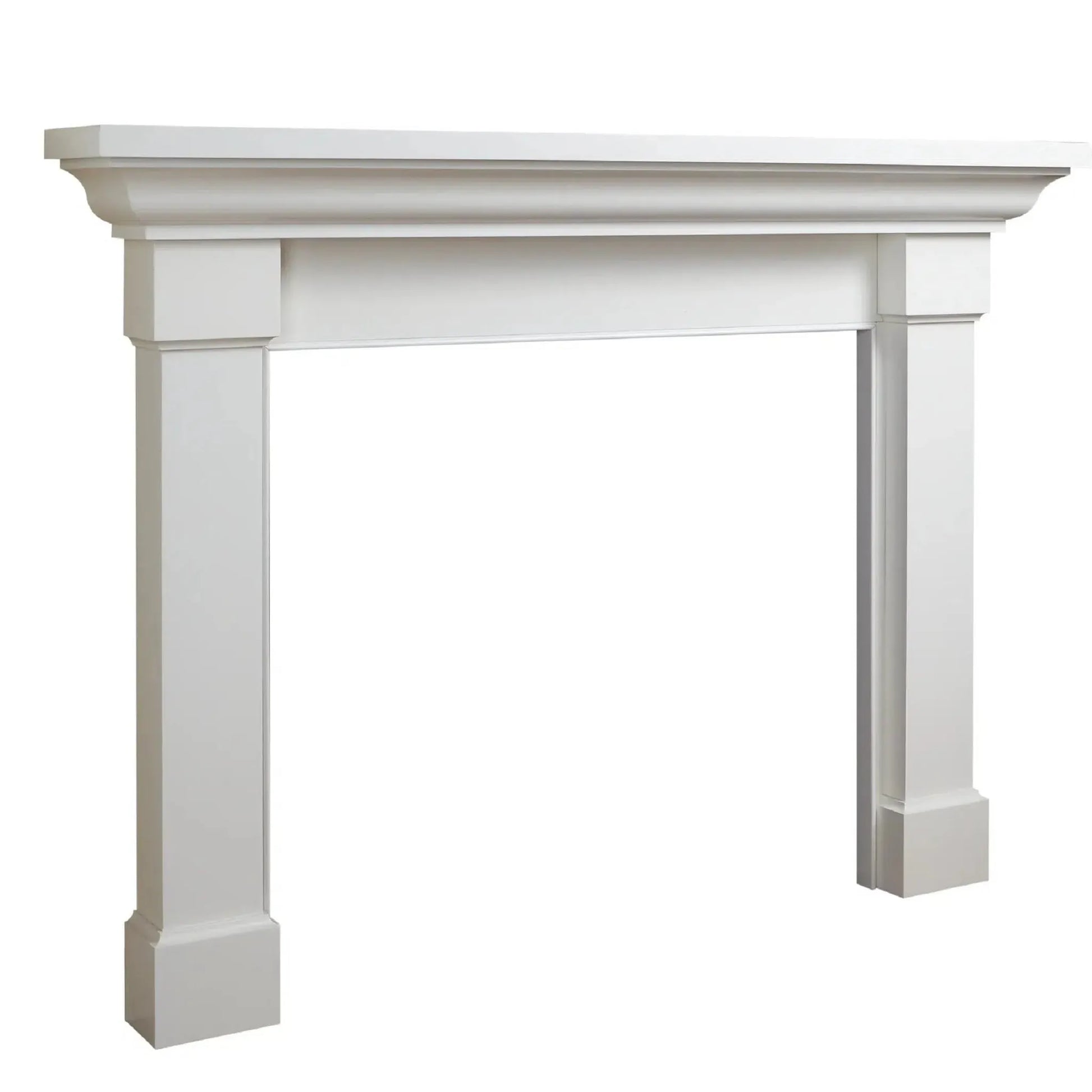 Majestic Signature Series Kenwood A 44" Primed MDF Transitional Style Flush Wood Fireplace Mantel With Custom New Gray Stain Color