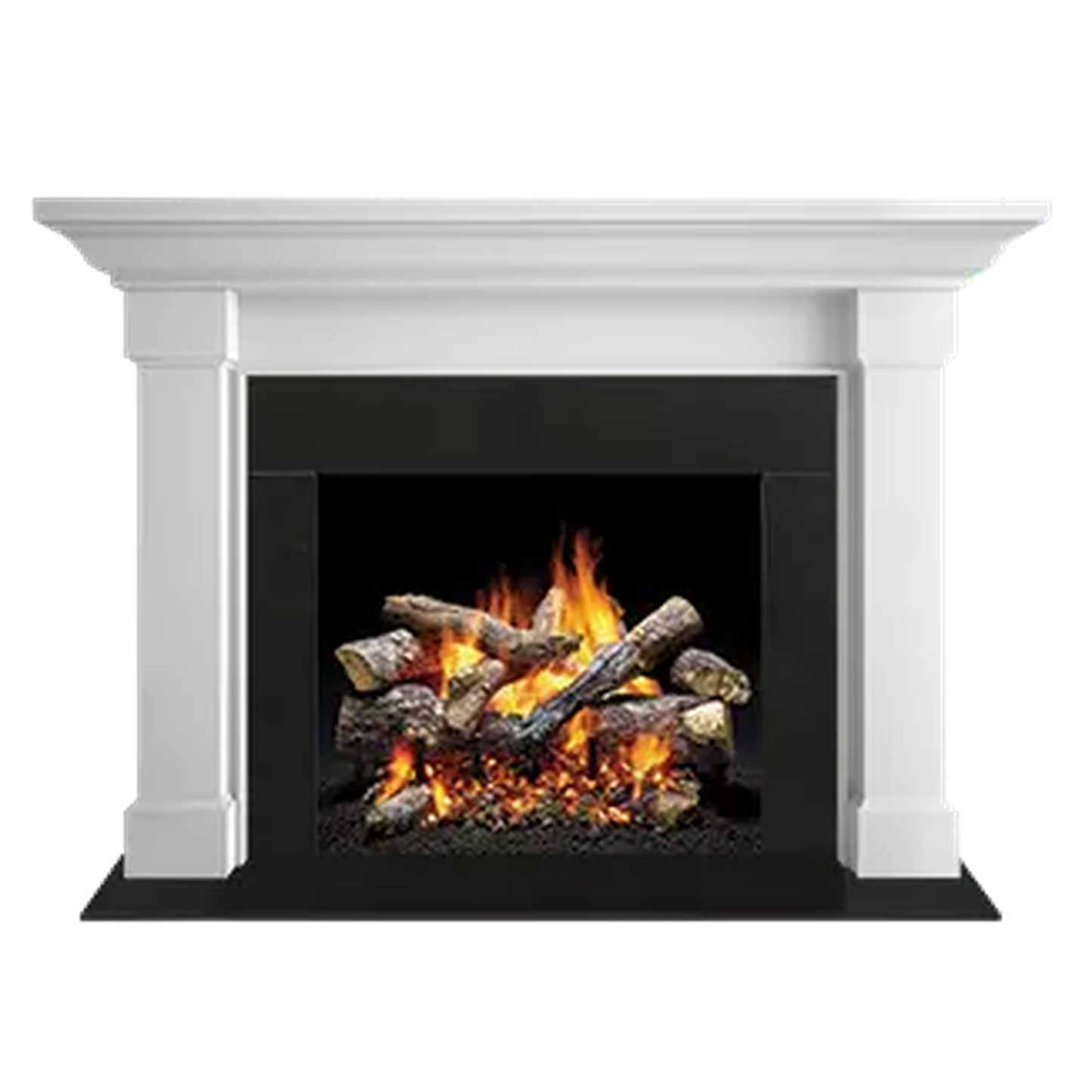 Majestic Signature Series Kenwood A 44" Unfinished Maple Transitional Style Flush Wood Fireplace Mantel With Custom New Gray Stain Color