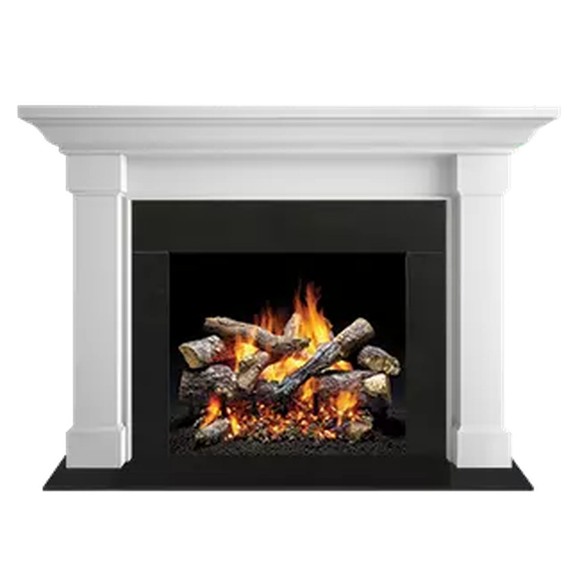 Majestic Signature Series Kenwood C 53" Primed MDF Transitional Style Flush Wood Fireplace Mantel With Custom New Gray Stain Color