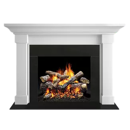 Majestic Signature Series Kenwood C 53" Primed MDF Transitional Style Flush Wood Fireplace Mantel With Custom New Gray Stain Color