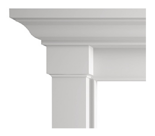 Majestic Signature Series Kenwood Primed MDF Transitional Style Flush Wood Fireplace Mantel Shoulder Sample