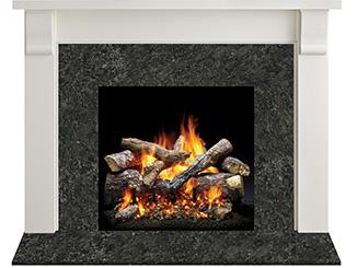 Majestic Signature Series Merritt C 53" Primed MDF Transitional Style Flush Wood Fireplace Mantel With Custom New Gray Stain Color