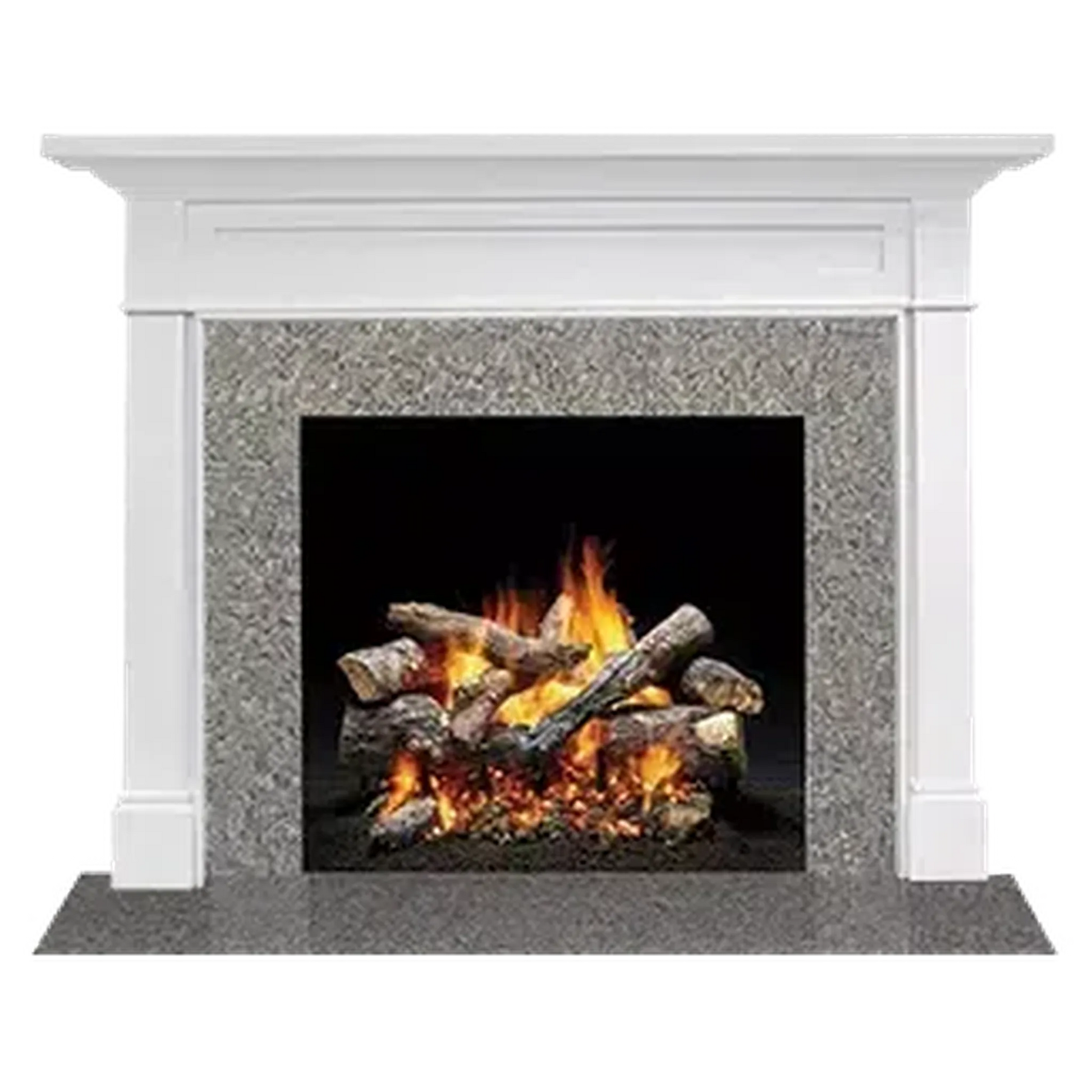 Majestic Signature Series Roxborough A 44" Primed MDF Traditional Style Flush Wood Fireplace Mantel With Custom New Gray Stain Color