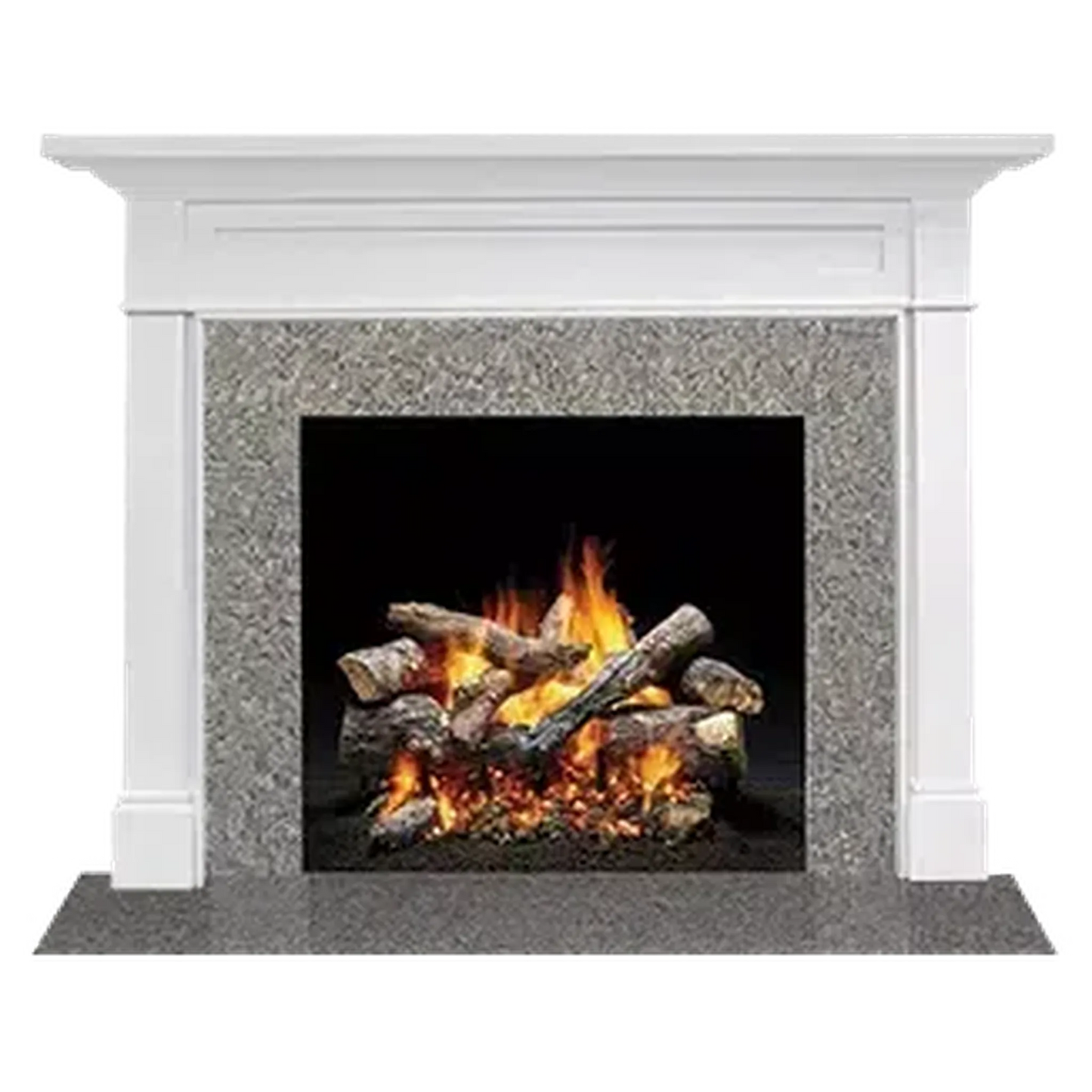 Majestic Signature Series Roxborough A 44" Primed MDF Traditional Style Flush Wood Fireplace Mantel With Custom New Gray Stain Color